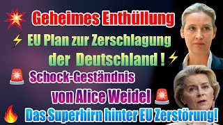 BREAKING Der EUPlan zur Zerschlagung Deutschlands enthüllt SchockGeständnis von Alice Weidel [upl. by David]