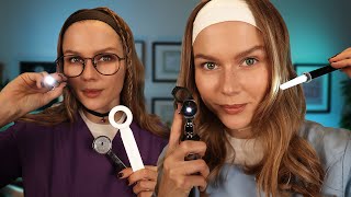 ASMR Medical Exam by 3 Doctors Cranial Nerve Exam Ear Exam Cleaning amp Hearing Test ENT Exam [upl. by Namad996]