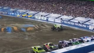 Monster jam freestyle Gillette stadium 2017 [upl. by Anoirtac]