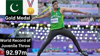 Olympics 2024  Arshad Nadeem Breaks 118 Year Old Olympic Record in Javelin Throw  Wins Gold Medal [upl. by Demaggio]