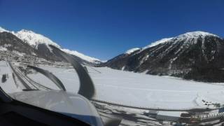 Pilots Eye Approach and Landing Samedan  St Moritz LSZS [upl. by Orelle15]