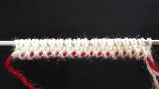 Knitting Double Border Easily with Cast on  Tubular Cast on [upl. by Ambert]