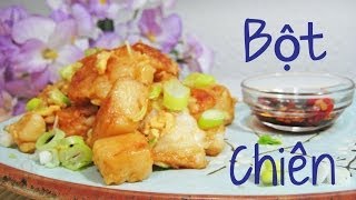 Vietnamese Vegetarian Crispy Fried Rice Cubes Bột Chiên Với Trứng 炒飯糕的做法 [upl. by Annaiek]