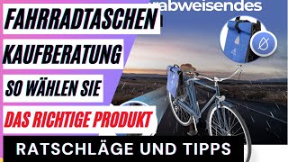 Fahrradtaschen Vergleich Die besten Gepäckträgertaschen im Test So wählen Sie die Fahrradtasche [upl. by Saddler558]