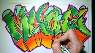 Drawing Graffiti on paper  Maonz [upl. by Weatherley]