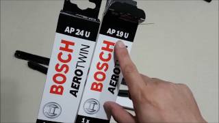 Bosch Aerotwin Wipers AP19U amp AP24U For BMW F30 [upl. by Enyawed11]