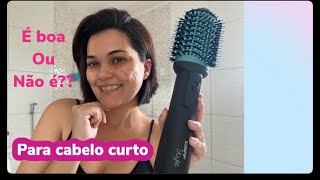 Testei a Escova Secadora Taiff Style em cabelo muito curto presta  Veja [upl. by Neelahs169]