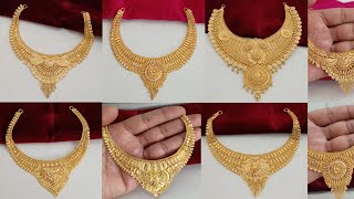 latest new 2024 gold necklace designs with weight amp price  light weight gold necklace designs  😍 [upl. by Sillaw]