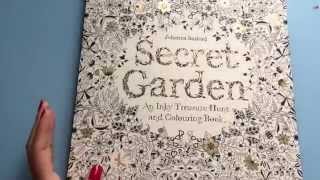 secret garden coloring book review 秘密花园 填色书 介绍 [upl. by Ecidnak]