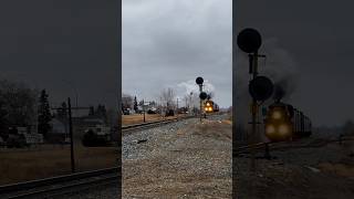 CP 2816 lays on the Whistle through Milllet Alberta [upl. by Scarface]