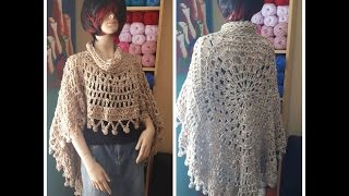 Crochet poncho redondo para principiantes [upl. by Berneta]