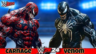 WWE 2K24  Carnage vs Venom Fight  Xbox One S Gameplay [upl. by Jacobo]