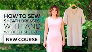 How to sew sheath dresses with and without sleeves Advertisement [upl. by Levison453]