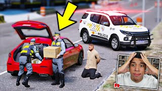 GTA 5  MOD POLICIA  SUPER APREENSÃO NA BLITZ DA POLICIA MILITAR RODOVIARIA INSANO [upl. by Lyndel]