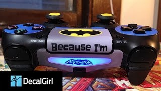 How to design a decal for a PS4 Controller Decal Girl Batman Themed [upl. by Ahsam]