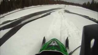 The Best Snowmobile River Ride Ever [upl. by Ibrab]