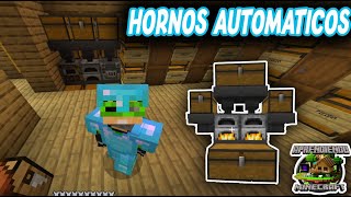 COMO HACER UN HORNO AUTOMATICO  EN MINECRAFT  APRENDIENDO MINECRAFT 32 [upl. by Ecinnahs]