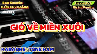 Karaoke Gió Về Miền Xuôi Tone Nam 78 [upl. by Reinnej929]