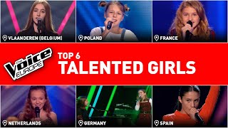 The most talented girls in The Voice Kids from Europe  TOP 6 [upl. by Ailaroc]