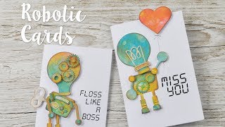 How to Create SciFi Robot Cards  Sizzix [upl. by Iover850]