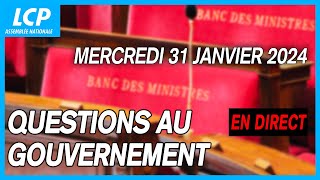 Questions au Gouvernement à lAssemblée nationale  31012024 [upl. by Maddock487]