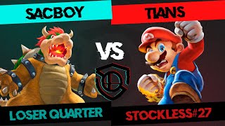 STOCKLESS 27 Loser Quarter  SacBoY Bowser VS Tians Mario [upl. by Melisa]