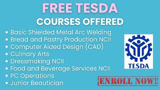 TESDA COURSES OFFERED [upl. by Lamak124]