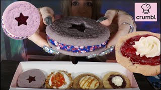 ASMR Crumbl Cookie Review  MOST EXCITING EVER  Raspberry Butter Cake Olivia Rodrigo Cookie etc [upl. by Ondrea917]