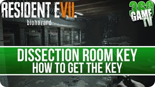 Resident Evil 7 Dissection Room Key Location  How to get the Key Incinerator Room Puzzle [upl. by Aiuoqes]