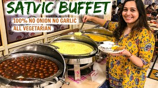 INDIAN FOOD BUFFET Pure Veg  MAHABHOG at ISKCON Mumbai  Satvic Food [upl. by Baylor]