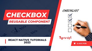 checkbox reusable component  react native  react native tutorial 2023  typescript [upl. by Lord923]