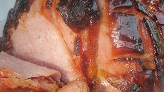 BROWN SUGAR amp HONEY GLAZED BAKED HAM  How to BAKE A GLAZED HAM Recipe [upl. by Bernadene]