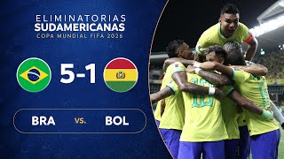 BRASIL vs BOLIVIA 51  RESUMEN  ELIMINATORIAS SUDAMERICANAS  FECHA 1 [upl. by Koerner]