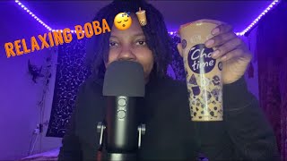 Asmr Drinking Boba 😊🧋 [upl. by Wiltshire757]