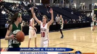 JamesvilleDewitt Girls Basketball defeats Franklin Academy in the NY State Playoffs [upl. by Ailis903]