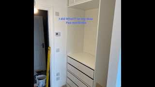 How to Cut down an Ikea Pax wardrobe to fit into space [upl. by Ilenay571]