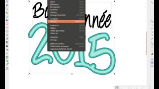 tuto inkscape  bonne annee 2015 [upl. by Becker]