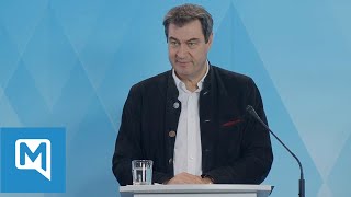 Coronavirus in Bayern Pressekonferenz Markus Söder über weitere Maßnahmen zu Covid19 nach Ostern [upl. by Yerocal157]