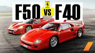 Ferrari F40 v Ferrari F50 Like Youve Never Seen Them Before CHRIS HARRIS ON CARS [upl. by Ahsauqram]