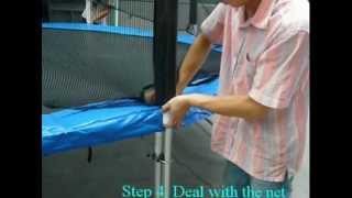 SuperJumper trampoline enclosure installation instruction [upl. by Clemens]