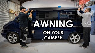 HOW TO PROFESSIONALLY FIT AN AWNING TO YOUR CAMPER Fiamma F45s on a VW T4 [upl. by Marybeth]