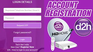 Videocon d2h account registration process  How to use d2h web account [upl. by Tiffie]