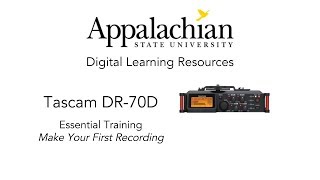 Tascam DR70D Make Recording [upl. by Deonne25]