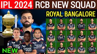 IPL 2024  Royal Challengers Bangalore Full Squad  RCB New Squad 2024  RCB Team Players List 2024 [upl. by Ynney245]