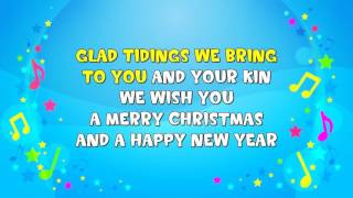 We Wish You a Merry Christmas  Sing A Long  Holidays  Xmas  Nursery Rhyme  KiddieOK [upl. by Garibald]