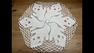 Tuto centre de table Fantômes au crochet spécial gaucher AlextitiaTutoCrochet [upl. by Yllus]