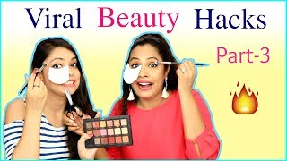 Testing Out WEIRD Beauty Hacks  Part3 Fun Viral ShrutiArjunAnand [upl. by Kajdan]