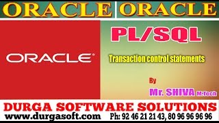 Oracle  Transaction control statements by Siva [upl. by Ashlee]