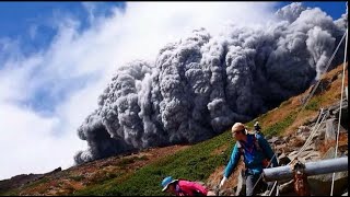 Japans Mount Ontake volcano eruptederuption killing 34 people report BBC corrected aspect [upl. by Frayne]