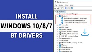 How To Install Bluetooth Drivers On Windows 111087 PC Or Laptop  Full Guide [upl. by Haisej]